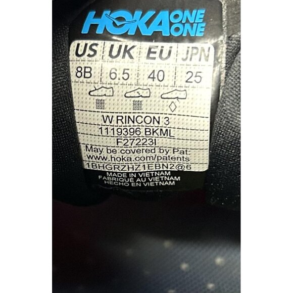 Hoka One One Rincon 3 Shoes Womens Size 8 Rainbow Multicolor Running 1119396BKML - Picture 12 of 15